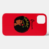 Zwarte koningin Case-Mate iPhone case (Achterkant (horizontaal))