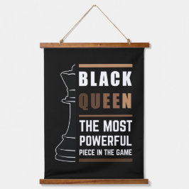 Zwarte Koningin De Krachtigste Stuk In Het Spel 1 Hangend Wandkleed