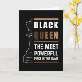 Zwarte Koningin De Krachtigste Stuk In Het Spel 1 Kaart (Gele Bloem)