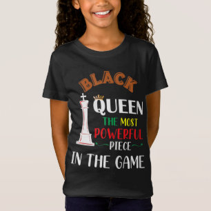 Zwarte koningin de krachtigste zwarte geschiedenis t-shirt