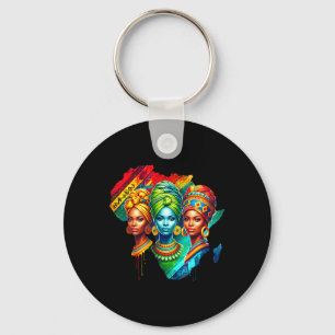 Zwarte Koningin Erfgoed Kunst Afrikaanse Kaart Zwa Sleutelhanger
