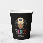 Zwarte koningin | Frankrijk | Zwarte vrouw Papieren Bekers (Voorkant)