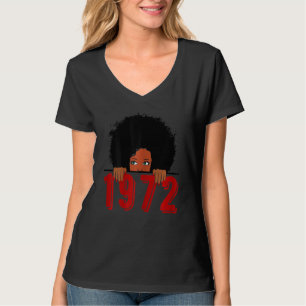 Zwarte koningin, geboren in 1972 50e Geweldige geb T-shirt