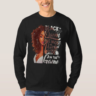 Zwarte koningin het krachtigste stuk gamegeschiede t-shirt