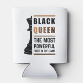Zwarte koningin het krachtigste stuk gamen 2 blikjeskoeler (Achterkant)