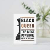Zwarte koningin het krachtigste stuk gamen 2 briefkaart (Staand voorkant)
