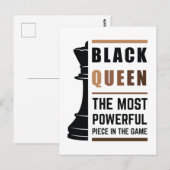 Zwarte koningin het krachtigste stuk gamen 2 briefkaart (Voorkant / Achterkant)