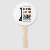 Zwarte koningin het krachtigste stuk gamen 2 handwaaier (Achterkant)