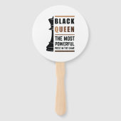 Zwarte koningin het krachtigste stuk gamen 2 handwaaier (Voorkant)