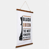 Zwarte koningin het krachtigste stuk gamen 2 hangend wandkleed (Gebogen)