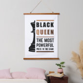 Zwarte koningin het krachtigste stuk gamen 2 hangend wandkleed (Slaapkamer)