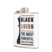 Zwarte koningin het krachtigste stuk gamen 2 heupfles (Links)