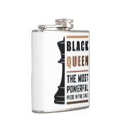 Zwarte koningin het krachtigste stuk gamen 2 heupfles (Rechts)