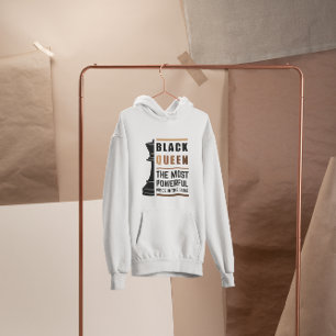 Zwarte koningin het krachtigste stuk gamen 2 hoodie