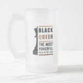 Zwarte koningin het krachtigste stuk gamen 2 matglas bierpul (Links)