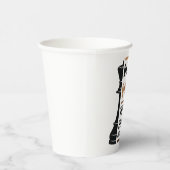 Zwarte koningin het krachtigste stuk gamen 2 papieren bekers (Rechts)