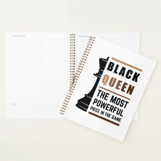 Zwarte koningin het krachtigste stuk gamen 2 planner (Display)