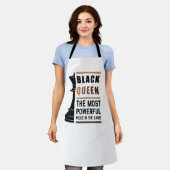 Zwarte koningin het krachtigste stuk gamen 2 schort (Gedragen)
