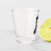 Zwarte koningin het krachtigste stuk gamen 2 shot glas (Links)