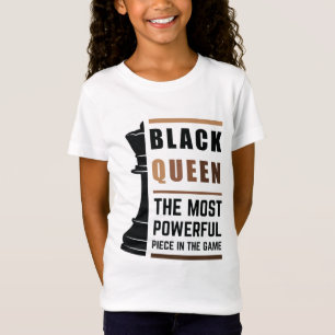 Zwarte koningin het krachtigste stuk gamen 2 t-shirt
