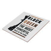 Zwarte koningin het krachtigste stuk gamen 2 tegeltje (Zijkant)