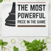 Zwarte koningin het krachtigste stuk gamen 2 theedoek (Gevouwen)