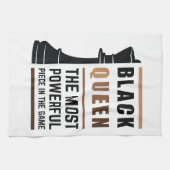 Zwarte koningin het krachtigste stuk gamen 2 theedoek (Horizontaal)