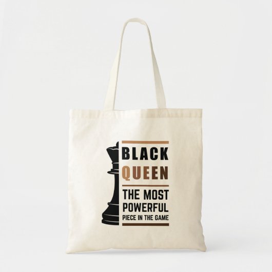 Zwarte koningin het krachtigste stuk gamen 2 tote bag (Voorkant)