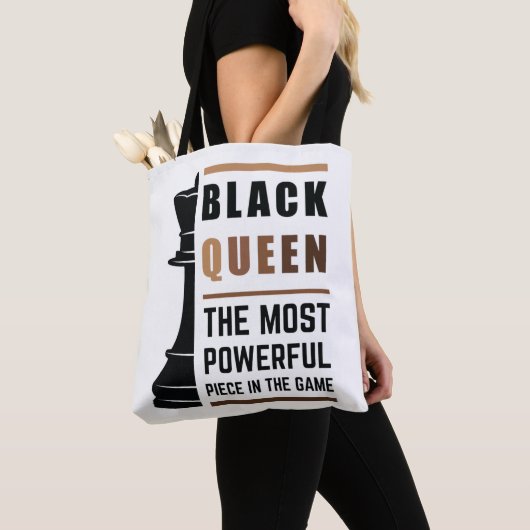 Zwarte koningin het krachtigste stuk gamen 2 tote bag (Dichtbij)