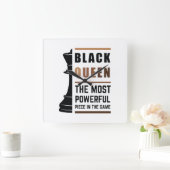 Zwarte koningin het krachtigste stuk gamen 2 vierkante klok (Huis)