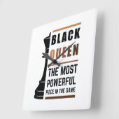 Zwarte koningin het krachtigste stuk gamen 2 vierkante klok (Hoek)