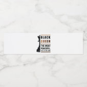 Zwarte koningin het krachtigste stuk gamen 2 waterfles etiket (Enkel label)