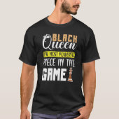 Zwarte koningin het krachtigste stuk gamen t-shirt (Voorkant)