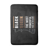 Zwarte koningin het krachtigste stuk in het spel 1 badmat (Voorkant Verticaal)