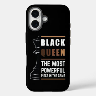 Zwarte koningin het krachtigste stuk in het spel 1 iPhone 16 hoesje