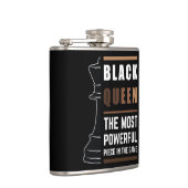 Zwarte koningin het krachtigste stuk in het spel 1 heupfles (Rechts)