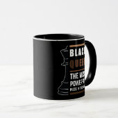 Zwarte koningin het krachtigste stuk in het spel 1 mok (Voorkant rechts)