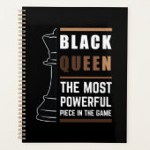 Zwarte koningin het krachtigste stuk in het spel 1 planner (Voorkant)