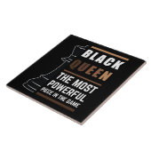 Zwarte koningin het krachtigste stuk in het spel 1 tegeltje (Zijkant)