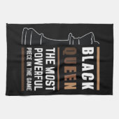 Zwarte koningin het krachtigste stuk in het spel 1 theedoek (Horizontaal)