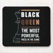 Zwarte koningin het krachtigste stuk in het spel muismat (Voorkant)