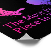 Zwarte koningin het krachtigste stuk in het spel poster (Hoek)