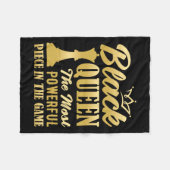 Zwarte koningin het krachtigste stuk speelbal fleece deken (Voorkant (Horizontaal))