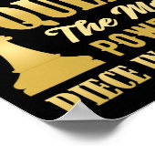 Zwarte koningin het krachtigste stuk speelbal poster (Hoek)