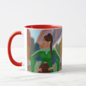 Zwarte koningin in de herfst | Aangepaste naam | Mok (Links)