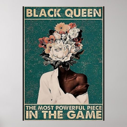 Zwarte Koningin in het Spel Poster (Voorkant)