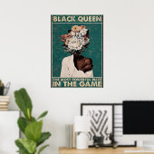 Zwarte Koningin in het Spel Poster (Thuiskantoor)