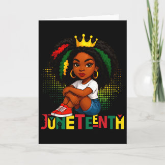 Zwarte Koningin Juneteenth 1865 Afrikaanse Vlag Ha Kaart
