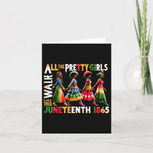 Zwarte koningin Juneteenth 1865 viert vrijheid Cel Kaart