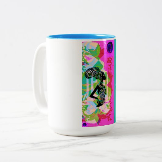 zwarte koningin koffie mok (Voorkant links)